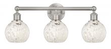 Innovations Lighting 616-3W-SN-G1216-6WM - White Mouchette - 3 Light - 24 inch - Brushed Satin Nickel - Bath Vanity Light