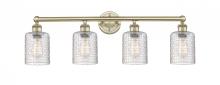 Innovations Lighting 616-4W-AB-G112C-5CL - Cobbleskill - 4 Light - 32 inch - Antique Brass - Bath Vanity Light