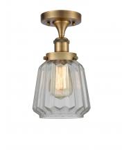 Innovations Lighting 916-1C-BB-G142 - Chatham - 1 Light - 6 inch - Brushed Brass - Semi-Flush Mount