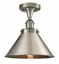 Innovations Lighting 916-1C-SN-M10-SN - Briarcliff - 1 Light - 10 inch - Brushed Satin Nickel - Semi-Flush Mount