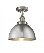 Innovations Lighting 916-1C-SN-MFD-10-SN - Derby - 1 Light - 10 inch - Brushed Satin Nickel - Semi-Flush Mount