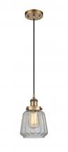 Innovations Lighting 916-1P-BB-G142 - Chatham - 1 Light - 6 inch - Brushed Brass - Cord hung - Mini Pendant