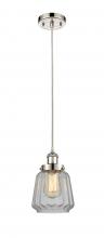 Innovations Lighting 916-1P-PN-G142 - Chatham - 1 Light - 6 inch - Polished Nickel - Cord hung - Mini Pendant