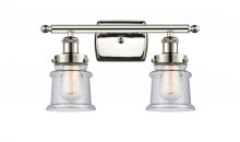 Innovations Lighting 916-2W-PN-G184S - Canton - 2 Light - 16 inch - Polished Nickel - Bath Vanity Light