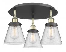 Innovations Lighting 916-3C-BAB-G64 - Cone - 3 Light - 18 inch - Black Antique Brass - Flush Mount