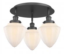 Innovations Lighting 916-3C-BK-G661-7 - Bullet - 3 Light - 18 inch - Matte Black - Flush Mount