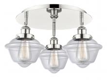 Innovations Lighting 916-3C-PN-G532 - Oxford - 3 Light - 19 inch - Polished Nickel - Flush Mount