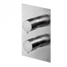 MGS Bagno MB440N-SSM - Minimal MB440N Stainless Steel Thermostatic Trim with Two-way Diverter and Volume Control - SS Mat