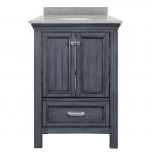 CRAFT + MAIN BABVT2522D-RG - Brantley 25'' Harbor Blue Vanity with Rushmore Grey Granite Top