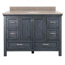 CRAFT + MAIN BABVT4922D-MB - Brantley 49'' Harbor Blue Vanity with Mohave Beige Granite Top