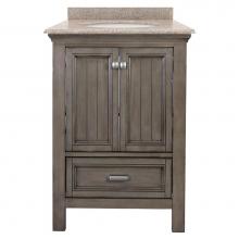 CRAFT + MAIN BAGVT2522D-MB - Brantley 25'' Distressed Grey Vanity with Mohave Beige Granite Top