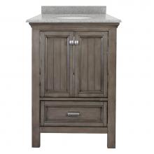 CRAFT + MAIN BAGVT2522D-RG - Brantley 25'' Distressed Grey Vanity with Rushmore Grey Granite Top