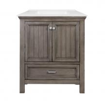 CRAFT + MAIN BAGVT3122D-F8W - Brantley 31'' Distressed Grey Vanity with White Fine Fire Clay Top