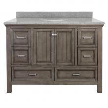 CRAFT + MAIN BAGVT4922D-RG - Brantley 49'' Distressed Grey Vanity with Rushmore Grey Granite Top