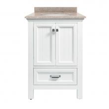 CRAFT + MAIN BAWVT2522D-MB - Brantley 25'' White Vanity with Mohave Beige Granite Top