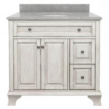 CRAFT + MAIN CNAWVT3722D-RG - Corsicana 37'' Antique White Vanity with Rushmore Grey Granite Top