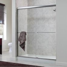 CRAFT + MAIN CVSS5870-CL-SV - Cove 1/4'' Frameless By-Pass Sliding Shower Door