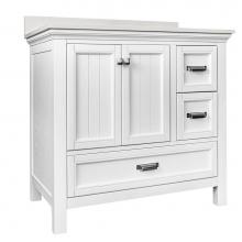 CRAFT + MAIN BAWVT3722D-CWR - Brantley 37'' White Vanity with Carrara White Marble Top