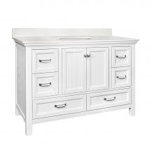 CRAFT + MAIN BAWVT4922D-CWR - Brantley 49'' White Vanity with Carrara White Marble Top