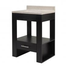 CRAFT + MAIN LGBVT2519 - Logan 25'' Black Vanity with Cultured Marble Top