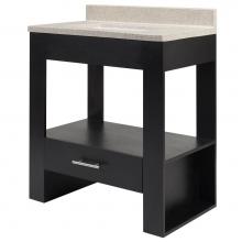 CRAFT + MAIN LGBVT3119 - Logan 31'' Black Vanity with Cultured Marble Top