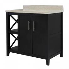 CRAFT + MAIN LWBVT3722 - Lockwood 37'' Black Vanity with Cultured Marble Top