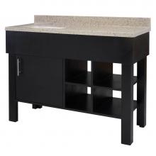 CRAFT + MAIN MFBVT4922 - Marienville 49'' Black Vanity with Cultured Marble Top