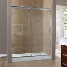 CRAFT + MAIN MRSS6076-CL-SV - Marina 3/8'' Frameless By-Pass Sliding Shower Door