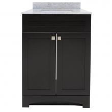 CRAFT + MAIN MXBVT2522-CWR - Monterrey 25'' Black Coffee Vanity with Carrara White Marble Top