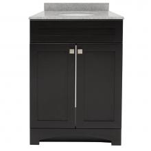 CRAFT + MAIN MXBVT2522-RG - Monterrey 25'' Black Coffee Vanity with Rushmore Grey Granite Top