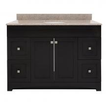 CRAFT + MAIN MXBVT4922-MB - Monterrey 49'' Black Coffee Vanity with Mohave Beige Granite Top