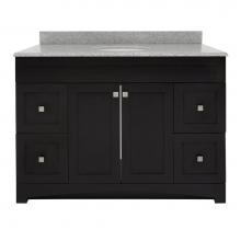 CRAFT + MAIN MXBVT4922-RG - Monterrey 49'' Black Coffee Vanity with Rushmore Grey Granite Top