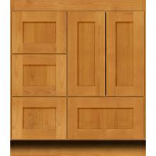 Strasser Woodenworks 01-329 - 30 X 18 X 34.5 Simplicity Vanity Shaker Nat Alder Lh