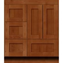 Strasser Woodenworks 01-326 - 30 X 21 X 34.5 Simplicity Vanity Shaker Med Alder Lh