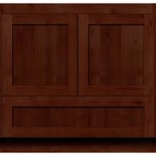 Strasser Woodenworks 01-147 - 36 X 18 X 34.5 Simplicity Vanity Shaker Dk Alder Std