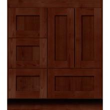 Strasser Woodenworks 01-331 - 30 X 18 X 34.5 Simplicity Vanity Shaker Dk Alder Lh