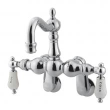 Kingston Brass CC1086T1 - Vintage Adjustable Center Wall Mount Tub Faucet, Polished Chrome