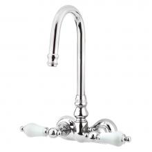 Kingston Brass CC76T1 - Vintage 3-3/8-Inch Wall Mount Tub Faucet, Polished Chrome