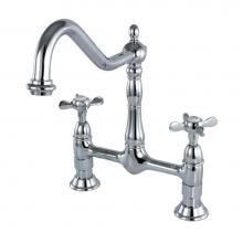 Kingston Brass KS1171BEX - Essex Bridge Kitchen Faucet, Polished Chrome