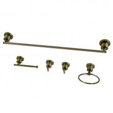 Kingston Brass BAH82134478AB - Kingston Brass BAH82134478AB Concord 5-Piece Bathroom Accessory Set, Antique Brass