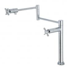 Kingston Brass KS4701BEX - Kingston Brass KS4701BEX Essex Deck Mount Pot Filler, Polished Chrome