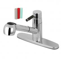 Kingston Brass GSC881DKLSP - Gourmetier Single-Handle Pull-Out Kitchen Faucet, Polished Chrome