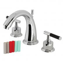 Kingston Brass KS2961CKL - Kaiser Widespread Bathroom Faucet with Brass Pop-Up, Polished Chrome