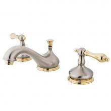 Kingston Brass KS1169AL - 8 in. Widespread Bathroom Faucet, Brushed Nickel/Polished Brass