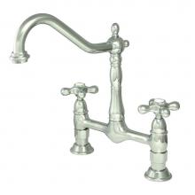 Kingston Brass KS1171AX - Heritage Bridge Kitchen Faucet, Polished Chrome