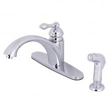 Kingston Brass KS6571ALSP - Single-Handle Kitchen Faucet, Polished Chrome