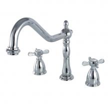 Kingston Brass KB1791BEXLS - Widespread Kitchen Faucet, Polished Chrome