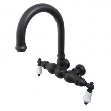 Kingston Brass CC3003T5 - Vintage 3-3/8-Inch Wall Mount Tub Faucet, Oil Rubbed Bronze