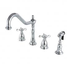 Kingston Brass KS1791BEXBS - Widespread Kitchen Faucet, Polished Chrome