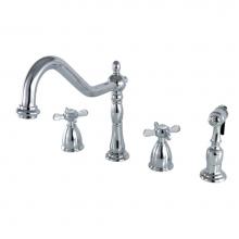 Kingston Brass KB1791BEXBS - Widespread Kitchen Faucet, Polished Chrome